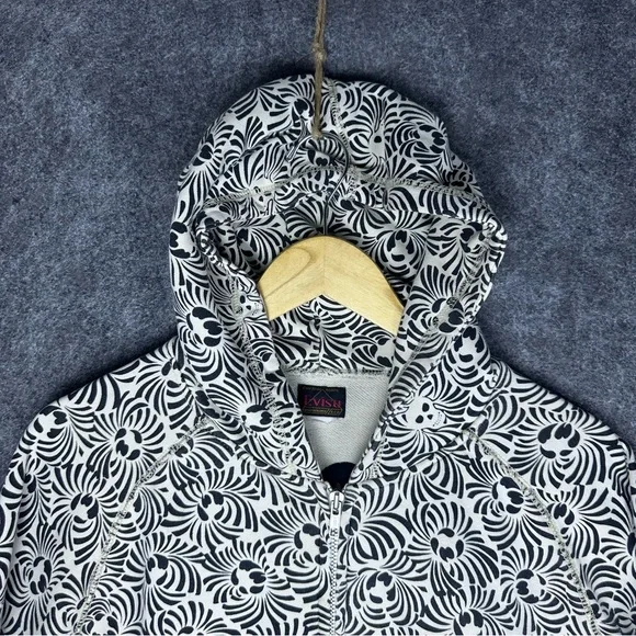 RARE Evisu Y2K 90’s Skulls Skeletons Zip Up Skater Hoodie Men’s Size 2XL